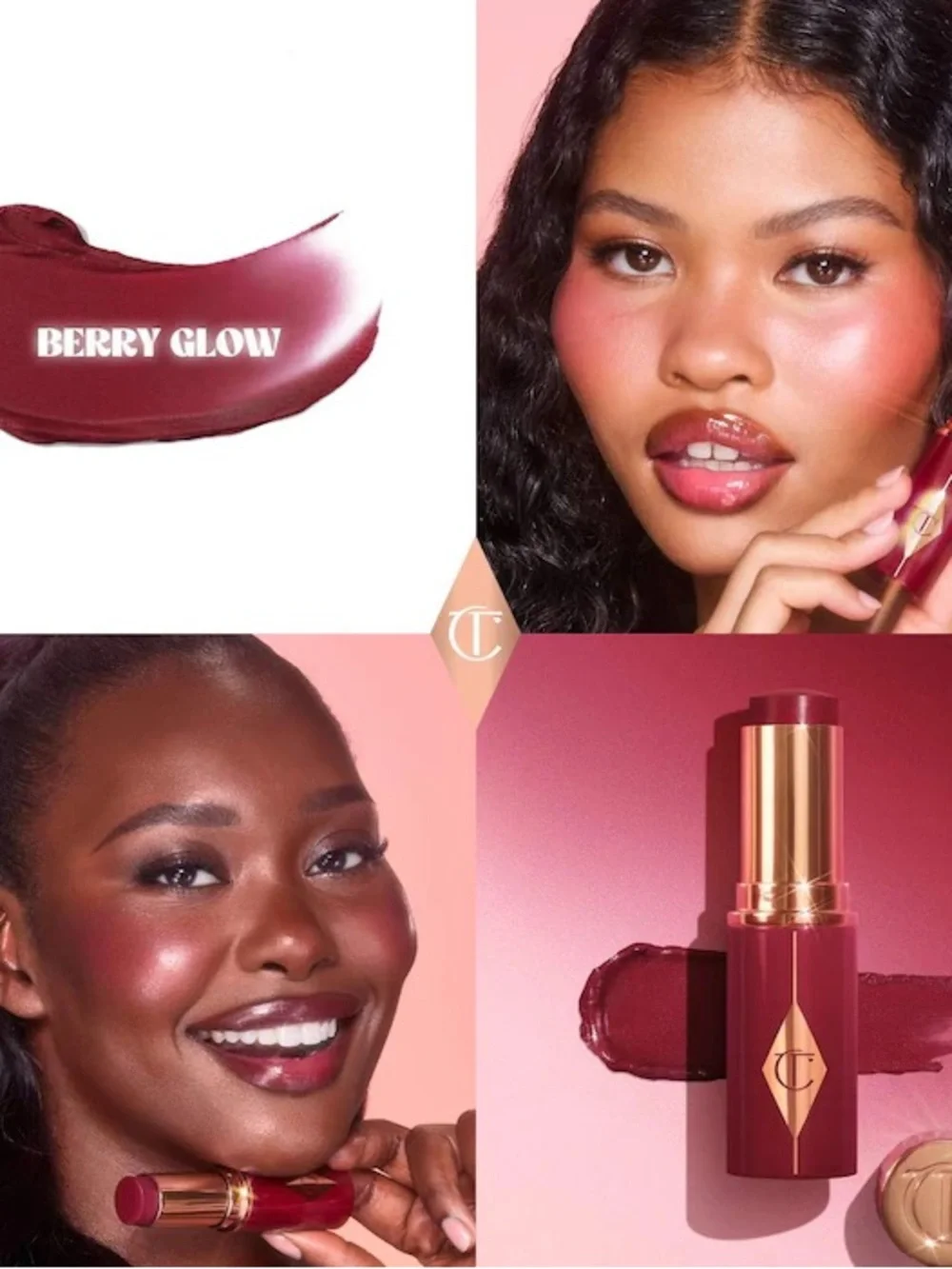 Charlotte Tilbury Unreal Lip + Cheek Glow Blush Stick Berry Glow